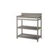 Emery 38" Wide Modern Style Wood Changer with Shelves/Pad, Gray