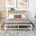 Metal Platform Bed With Four drawers, Sockets and USB Ports, Full