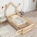 Kid-Friendly Design Twin Size Bed Kids Bed Floor Bed with Fence