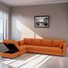Modular Sectional Sofa U Shaped Modular Couch with Reversible Chaise Modular Sofa Sectional Couch with Storage Seats, Orange