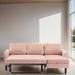 Sectional Sofa Reversible Sectional Sleeper Sectional Sofa with Storage Chaise and Side Pocket, Pink