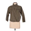 MICHAEL Michael Kors Jacket: Short Green Solid Jackets & Outerwear - Women's Size Medium