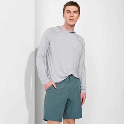 Shoreline Swim Shorts - Unlined, Men, size: 40-42, regular, Green, Spandex/Polyester, by Lands' End