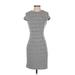 H&M Casual Dress - Sheath: Gray Tweed Dresses - Women's Size 2