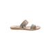 Steve Madden Sandals: Slip On Stacked Heel Bohemian Tan Snake Print Shoes - Women's Size 8 - Open Toe