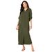 Plus Size Women's Safari Dress by Roaman's in Dark Olive Green (Size 24 W)
