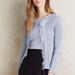 Anthropologie Sweaters | Anthropologie Knitted & Knotted Blue Lace Trim Open Ribbed Cardigan | Color: Blue | Size: Xs
