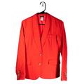 J. Crew Jackets & Coats | J. Crew Women's Blazer Orange Linen Long Sleeve Lined Career Work Suit Jacket 0 | Color: Orange | Size: 0