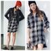 Madewell Dresses | Madewell Daywalk Plaid Flannel Shirt Dress Size Small Black & White Long Sleeve | Color: Black/White | Size: S