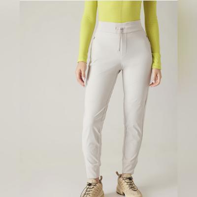 Athleta Pants & Jumpsuits | Athleta Peak Hybrid Fleece Size L Ivory Tight Sport Yoga Pant Hike. | Color: Cream/White | Size: L