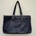 Coach Bags | Coach Hampton 5246 Black Soft Leather Zip Top Tote Bag | Color: Black | Size: Os