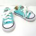Converse Shoes | Converse Baby All Stars Aqua Canvas Low Top Sneakers Like New W/ Storage | Color: Blue/White | Size: 5bb