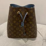 Louis Vuitton Bags | Authentic Louis Vuitton Monogram Neonoe Shoulder Bag Blue Jean M43 | Color: Blue/Brown | Size: Os