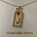 Disney Jewelry | Disney Crystal 14k Gold Plated Winnie The Pooh Necklace | Color: Gold | Size: Os