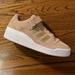 Adidas Shoes | Adidas Forum Low Womens Beige Tan White Casual Suede Sneakers Size 6 - 9 New | Color: Cream/White | Size: 8.5