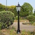 KiLoom European Antique Waterproof Glass Lantern Column Lamp Traditional Victoria Retro Villa Garden Lawn Pole Street Light Park External Landscape Floor Lights Outdoor Decor Post Lightin