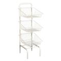 Retail Shop Supermarket Basket Essentials Stacking Baskets, Bin Baskets, Basket Stands, and Tiered Baskets (3 Tier Basket Stand)