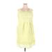 Old Navy Casual Dress - Mini Scoop Neck Sleeveless: Yellow Solid Dresses - Women's Size 24