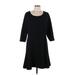 Isaac Mizrahi LIVE! Casual Dress - A-Line: Black Solid Dresses - Women's Size Large