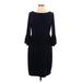 American Living Casual Dress - Midi: Blue Solid Dresses - Women's Size 12
