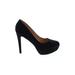 Liliana Heels: Pumps Platform Cocktail Party Black Solid Shoes - Women's Size 10 - Round Toe