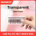 Autocollants transparents Niimbot pour imprimante d'étiquettes papier thermique portable officiel