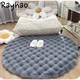 Tapis rond Shaggy Lea antidérapant pour salon décor de chambre tapis en peluche polymères de sol