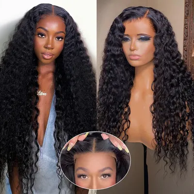 Perruque Full Lace Wig sans colle naturelle Ready To Wear Deep Wave 13x4 HD 7x5 HD 360 Full Lace