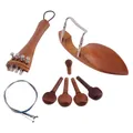 Tooycomparator-Accessoires de pièces de violon Jujube Wood Mentonnière Cordier Tuner fin Tuning