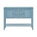 Red Barrel Studio® Dunavant 46" Solid Wood Console Table Wood in Blue | 34 H x 46 W x 15 D in | Wayfair C28A0A044A7445599701E8FEB674B159