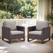 Latitude Run® Karrah Wicker Outdoor Lounge Chair w/ CushionSet Of 2 Wicker/Rattan in Brown | 30.5 H x 29 W x 31 D in | Wayfair