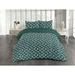 East Urban Home Tropical Duvet Cover Set Exotic Palm Leaves Modern Hunter Green White in Green/White | Twin Duvet Cover + 1 Standard Sham | Wayfair