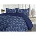 East Urban Home Marine Duvet Cover Set Pattern Nautical Jellyfish Sea Blue Indigo in Blue/White | Queen Duvet Cover + 2 Standard Shams | Wayfair