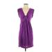 Ann Taylor LOFT Casual Dress: Purple Dresses - Women's Size Small