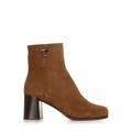 Side-zip Rounded Toe Ankle Boots