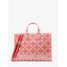 Michael Kors Gigi Large Empire Logo Jacquard Tote Bag Pink One Size