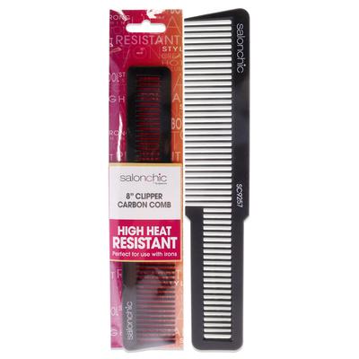 Flat Top Clipper Carbon Comb High Heat Resistant 8 by SalonChic for Unisex - 1 Pc Comb