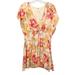 Free People Dresses | Free People Freddy Mini Dress Hawaiian Floral V-Neck - Size Small | Color: Pink | Size: S