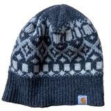 Carhartt Accessories | Carhartt Springvale Wool Blend Fair Isle Charcoal Cuffed Or Slouchy Knit Beanie | Color: Gray/White | Size: Os