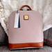 Dooney & Bourke Bags | Dooney & Bourke Pebble Grain Zip Pod Backpack New With Tag | Color: Brown/Cream | Size: Os
