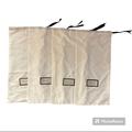 Gucci Other | Gucci Dust Bag White 17" Genuine Gucci Shoe Bag Draw String Set Of 4 | Color: White | Size: Os