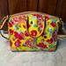 Dooney & Bourke Bags | Dooney & Bourke Euc Crossbody Satchel Shoulder Bag Vinyl Coated Floral/Leather | Color: Red/Yellow | Size: 12.5”W X 10”H X 5.5”D