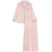 Victoria's Secret Intimates & Sleepwear | Newvs Silky Pink White Striped Satin Pajama Setsize Large | Color: Pink/White | Size: L