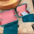 Gucci Accessories | Gucci Sunglass Eyeglass Case Pair Teal Dust Bag, Cleaning Cloth | Color: Blue | Size: Os