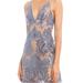 Free People Dresses | Free People Blue Sequin Mini Dress | Color: Blue | Size: 4