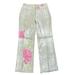 Anthropologie Pants & Jumpsuits | Elevenses Anthropologie Size 8 Velvet Pants Straight Leg Floral Detail Side Zip | Color: Tan | Size: 8
