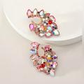 Anthropologie Jewelry | Beautiful Multicolored Pink Rhinestone Earrings | Color: Pink/Red | Size: Os