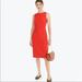 J. Crew Dresses | J. Crew Sheath Dress In Bi-Stretch Cotton In Red Size 0 | Color: Red | Size: 0