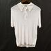 Gucci Shirts | Gucci Mens Slinky Knit Polo Size M Ivory Short Sleeve Collar Button Disco | Color: White | Size: M