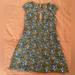 Free People Dresses | Free People Say Yes Mini Dress (Size2) Gold And Blue | Color: Blue/Gold | Size: 2